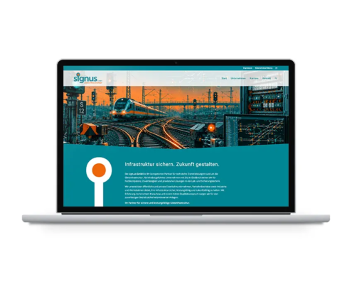 Website Signus GmbH – ein Gleisinfrastruktur Unternehmen